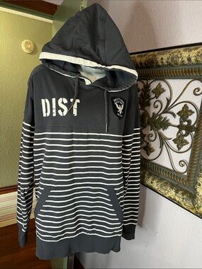 Angelo Litrico Urban District Hooded Sweatshirt - Charcoal with White Trim Sz XL